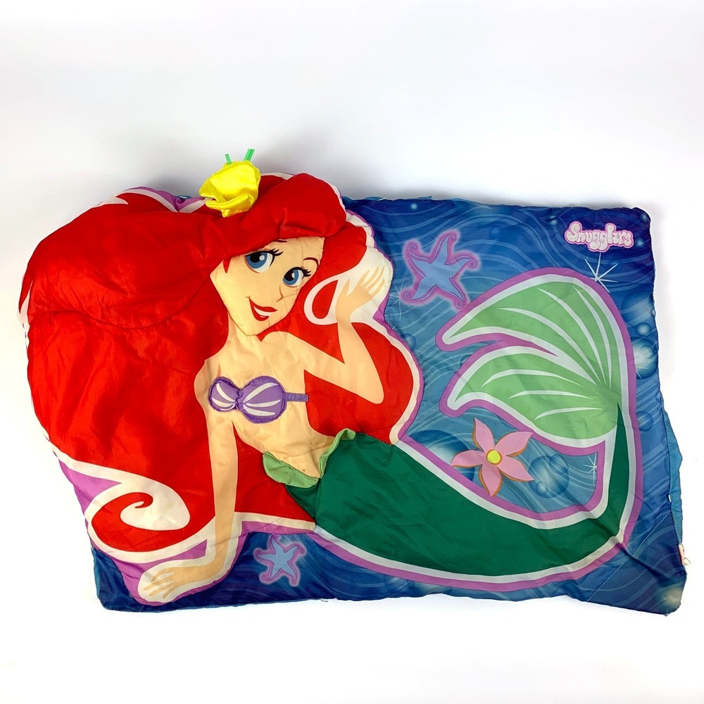 VTG Snugglers Disney Princess The Little Mermaid Ariel Pillow Case 3D Stuffed